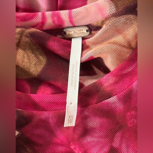 Free People Gianni Love Combo Floral Red Dress *pristine condition* size XS - Picture 5 of 5